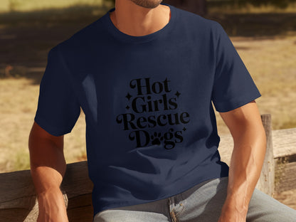Hot Girls Rescue Dogs T-Shirt Perfect Casual Wear