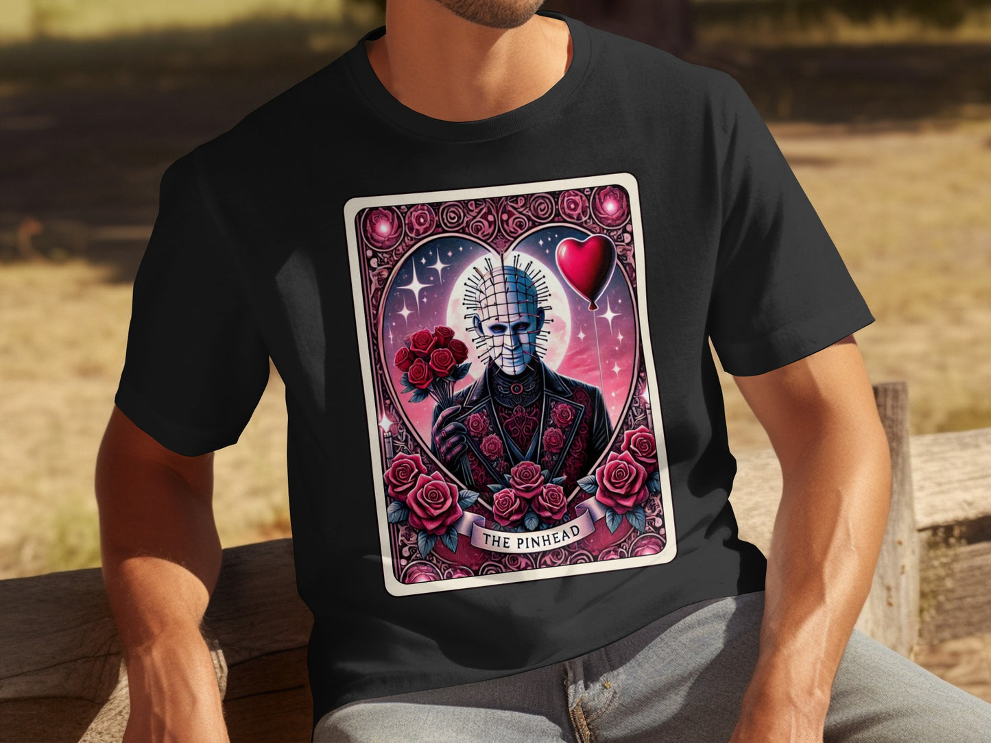 The Pinhead Card Roses and Heart Graphic T-shirt