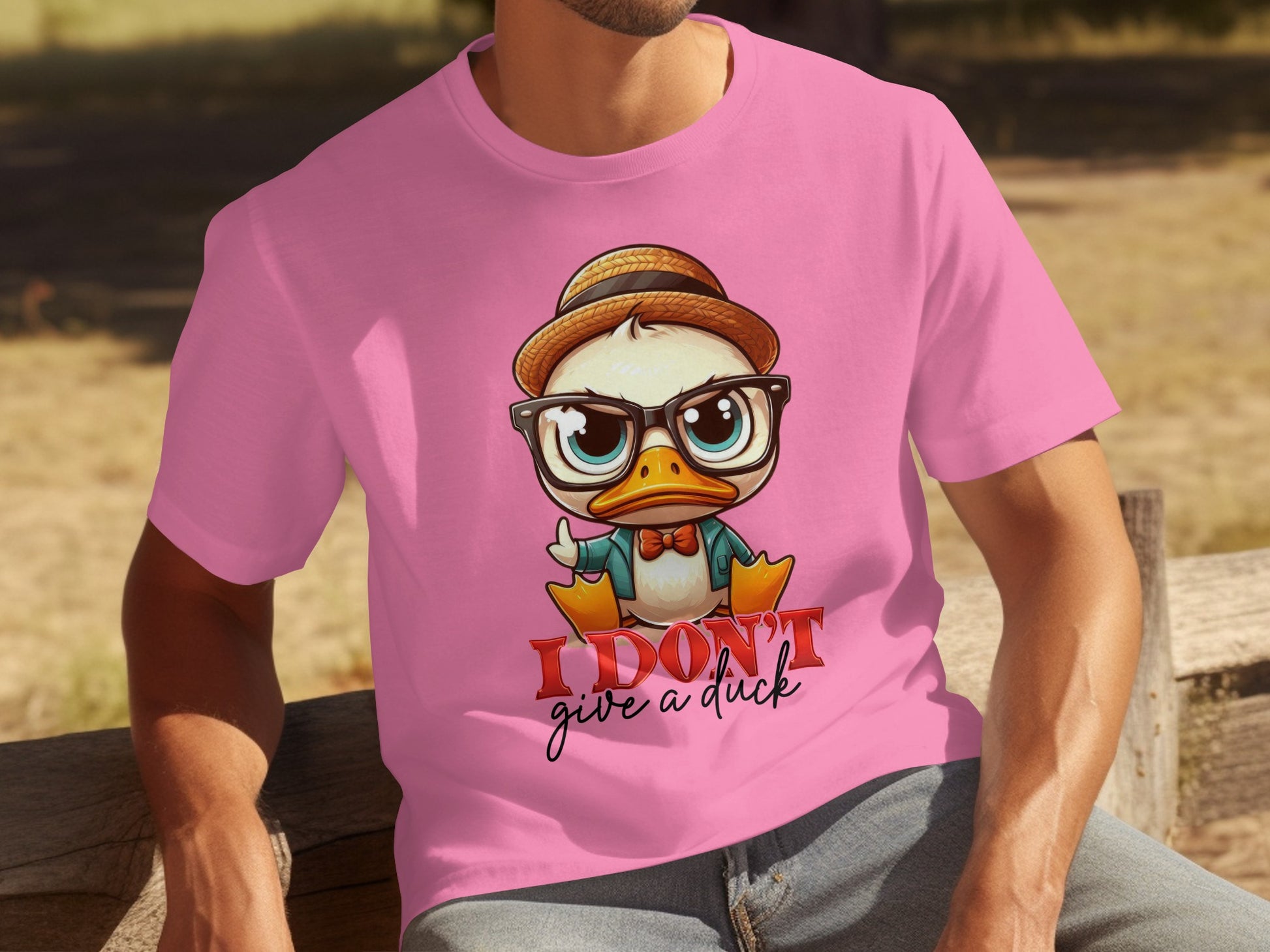 I Don't Give a Duck Funny Cartoon Duck T-Shirt