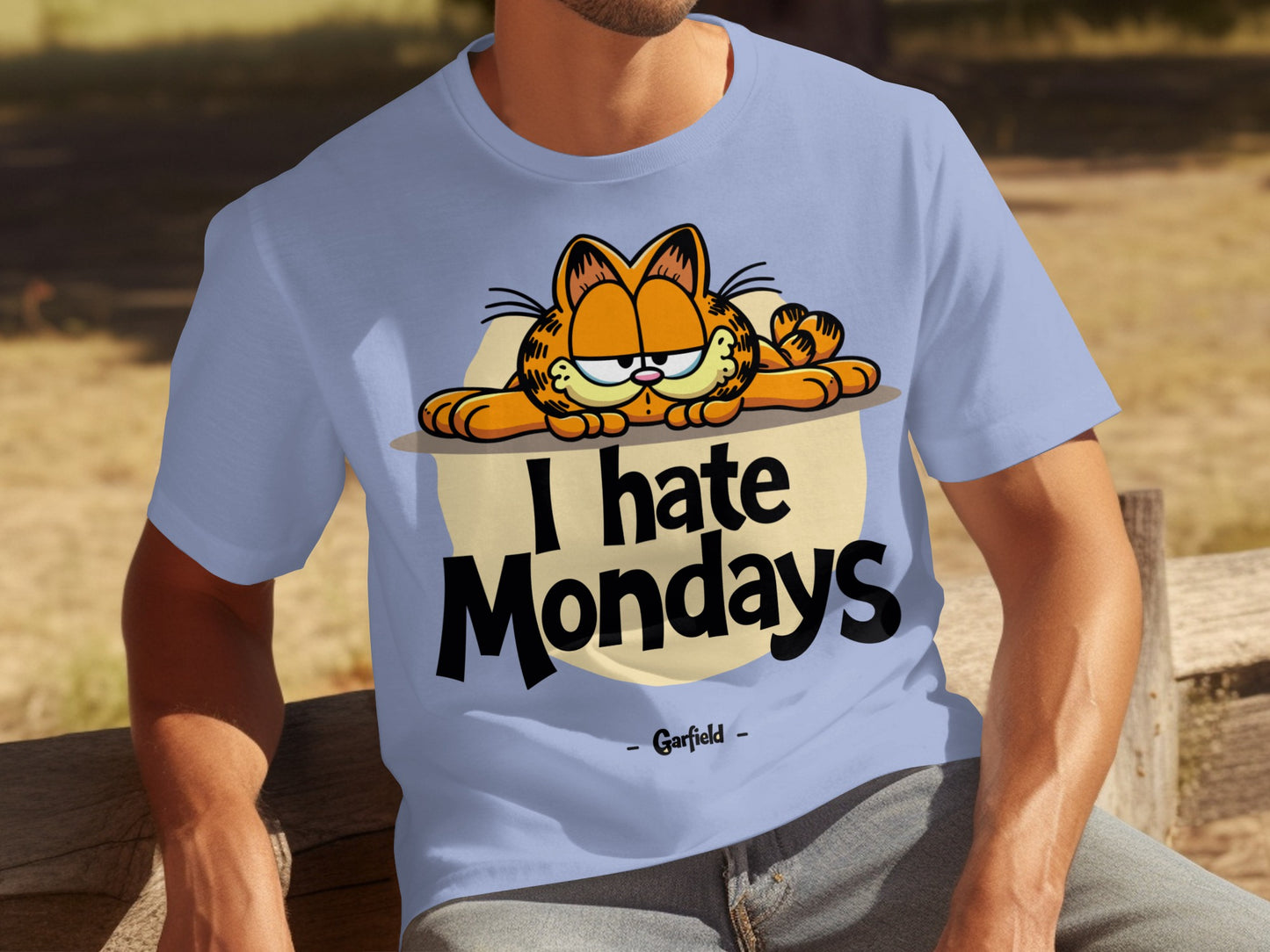 I Hate Mondays Garfield Graphic Men's T-shirt