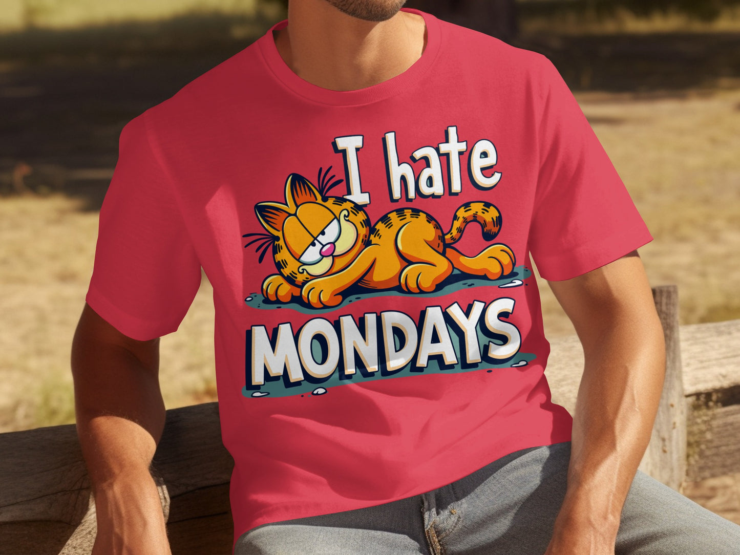 I Hate Mondays Garfield Graphic Tee Shirt