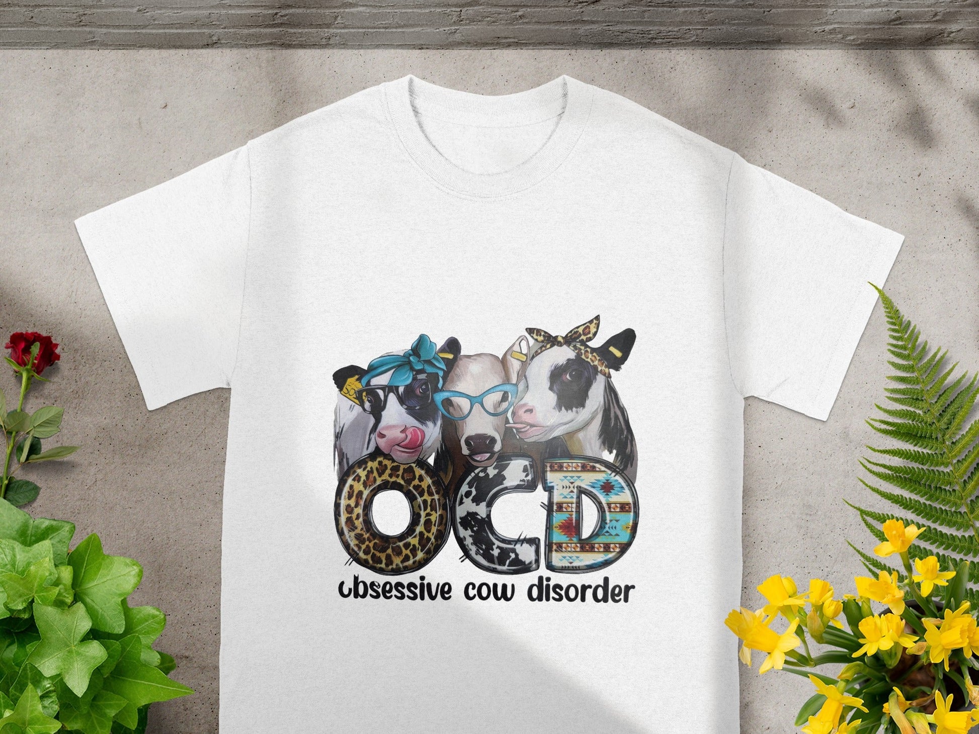 Obsessive Cow Disorder Graphic Tee Shirt