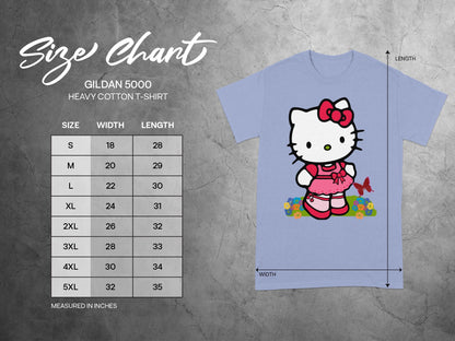 Hello Kitty GILDAN 5000 T-SHIRT Size Chart product type