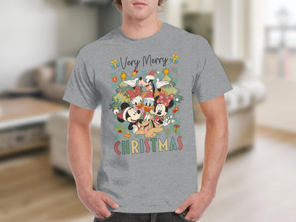 Very Merry Christmas Cartoon Characters T-Shirt