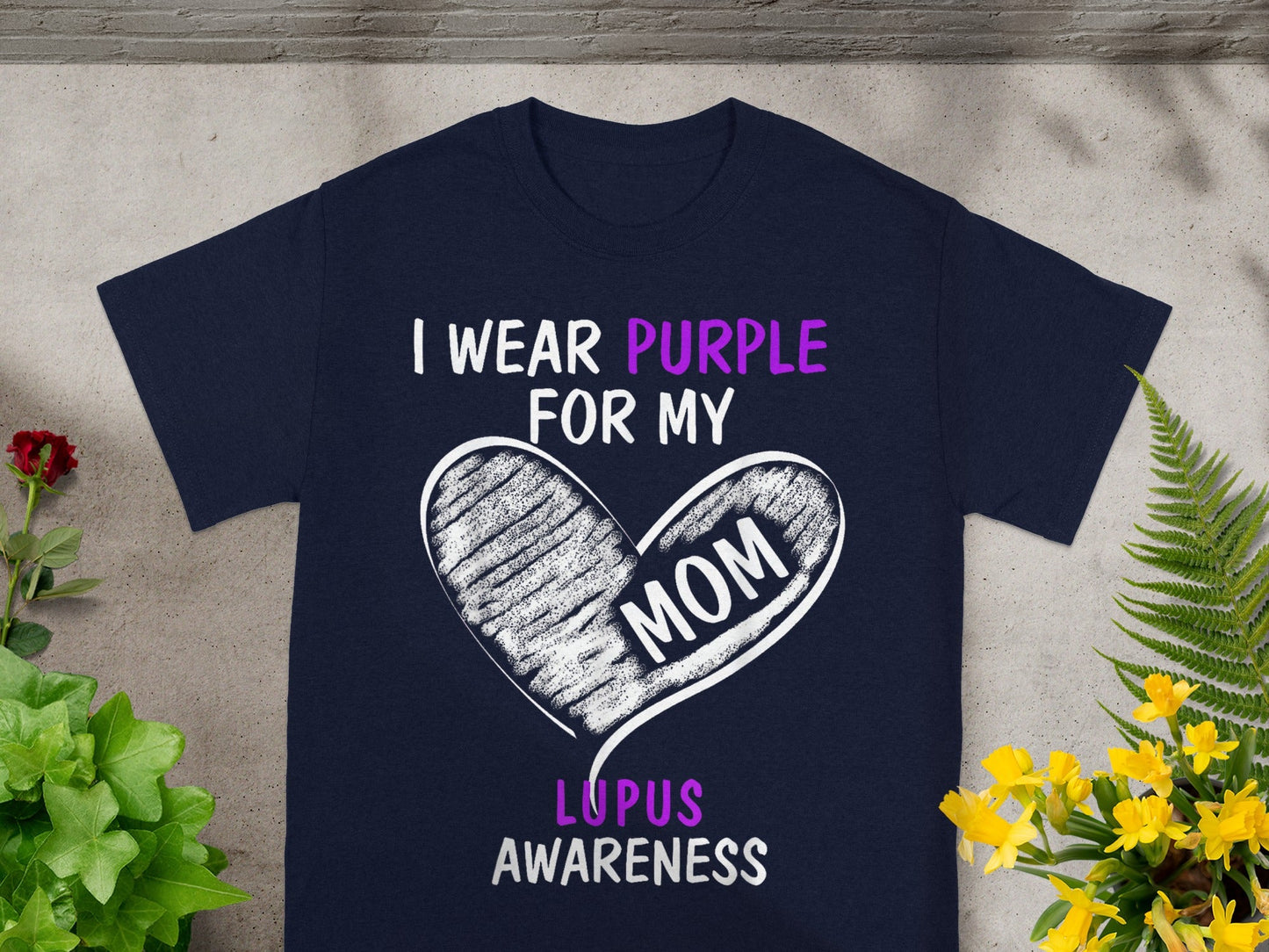 I Wear Purple For My Mom Lupus Awareness T-Shirt