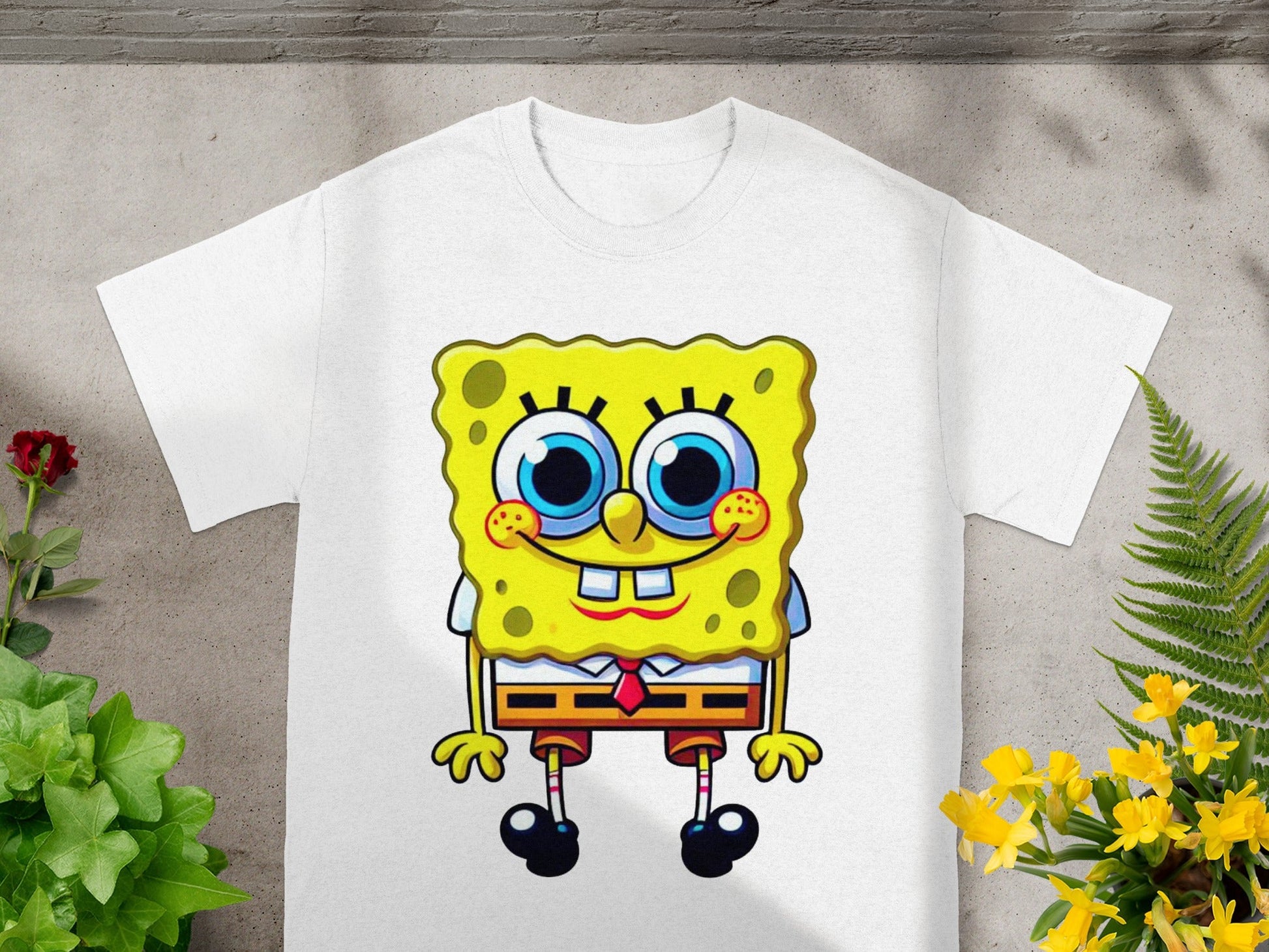 Cute SpongeBob SquarePants Graphic T-Shirt