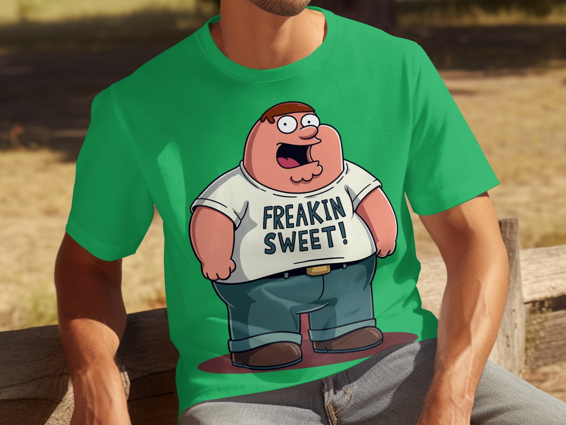 Freakin Sweet Cartoon Character Graphic T-shirt