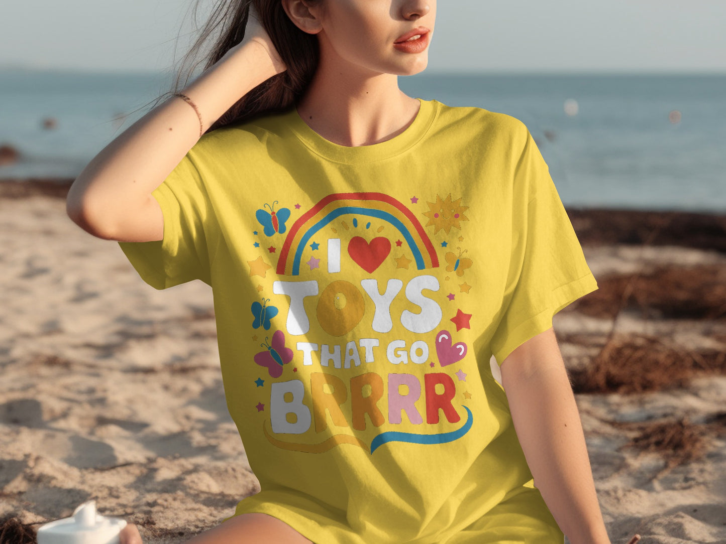 I Love Toys That Go BRRR Colorful Fun T-shirt
