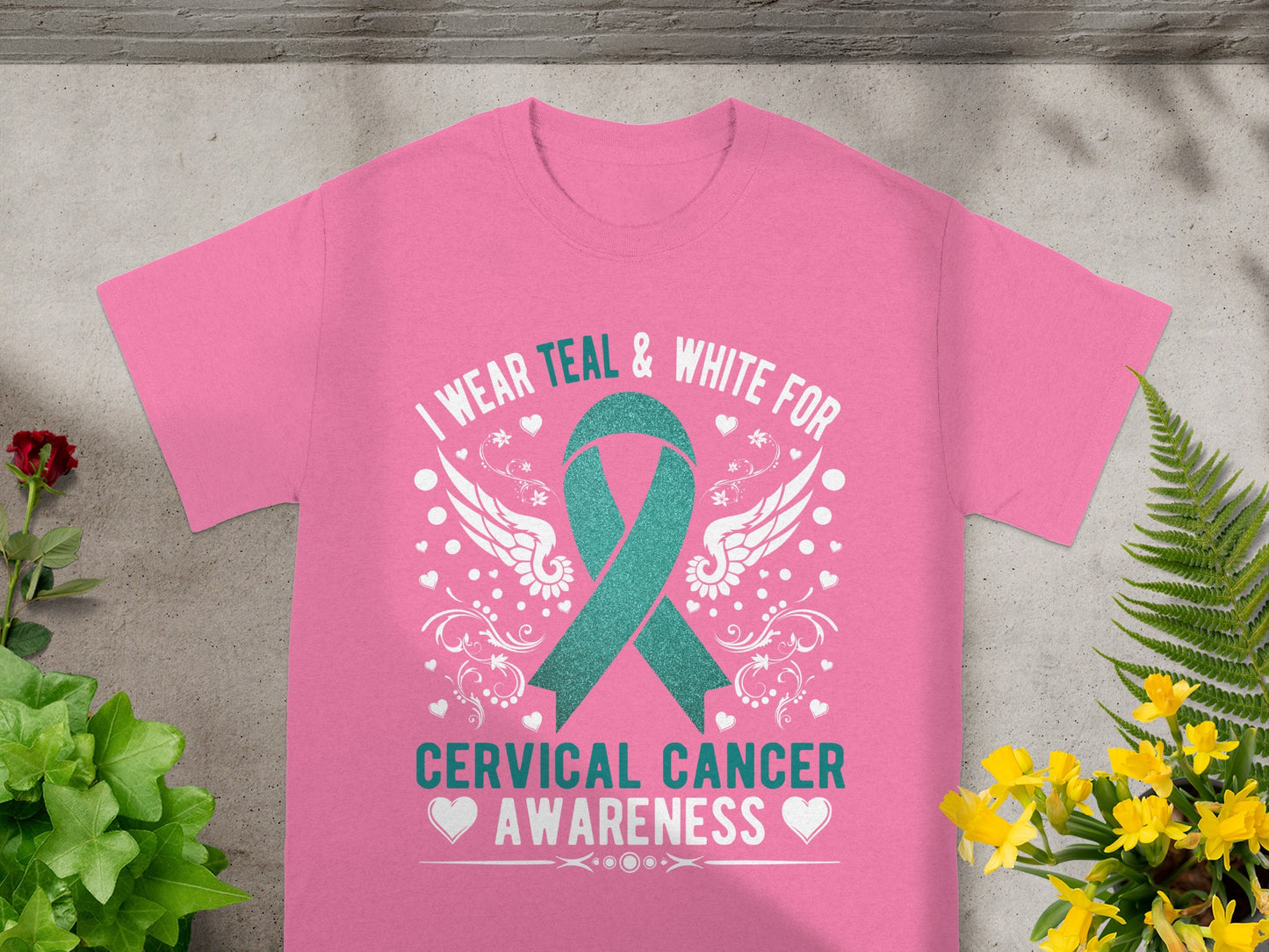 I Wear Teal & White for Cervical Cancer Awareness Product