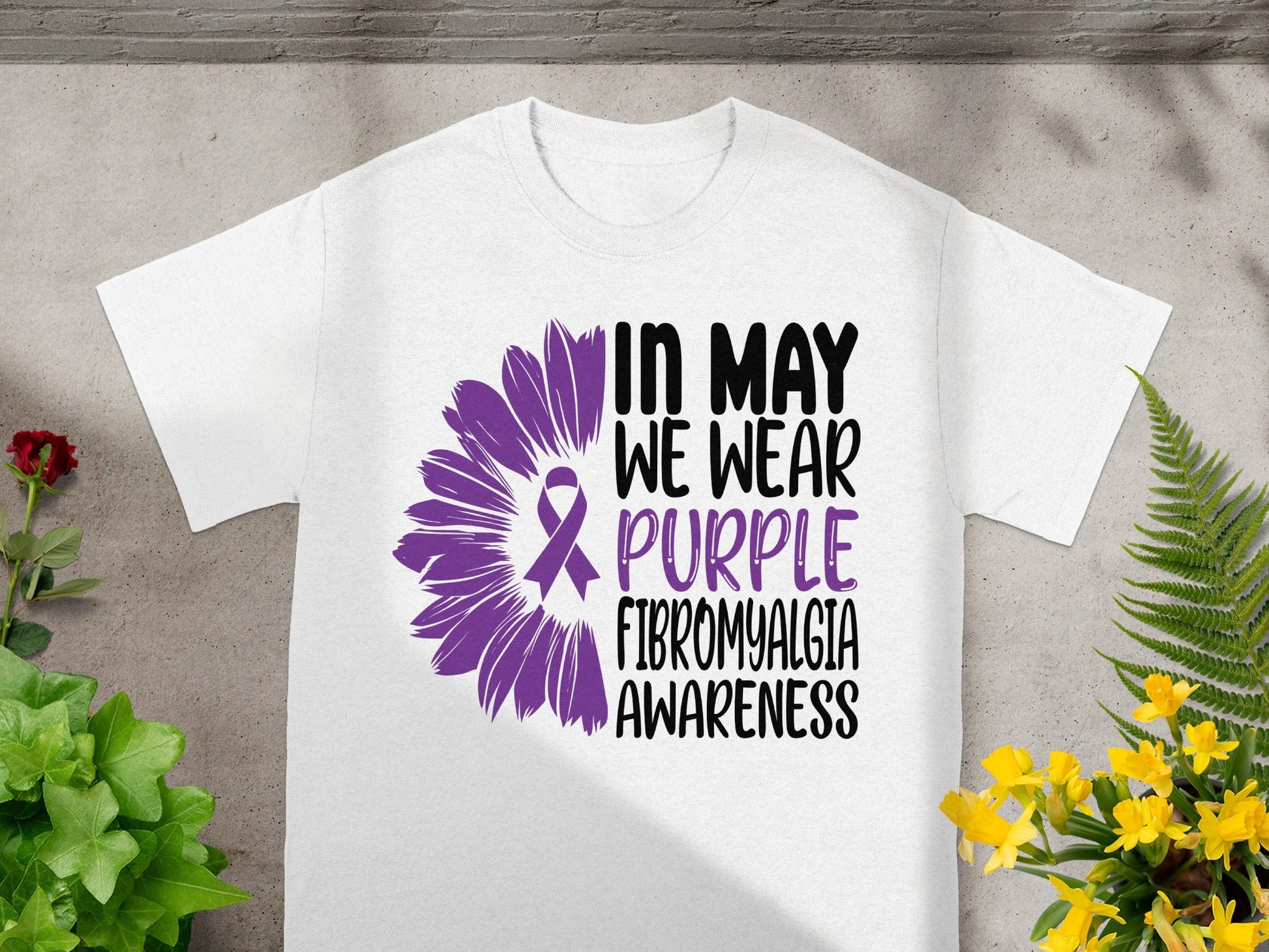 In May We Wear Purple Fibromyalgia Awareness Shirt