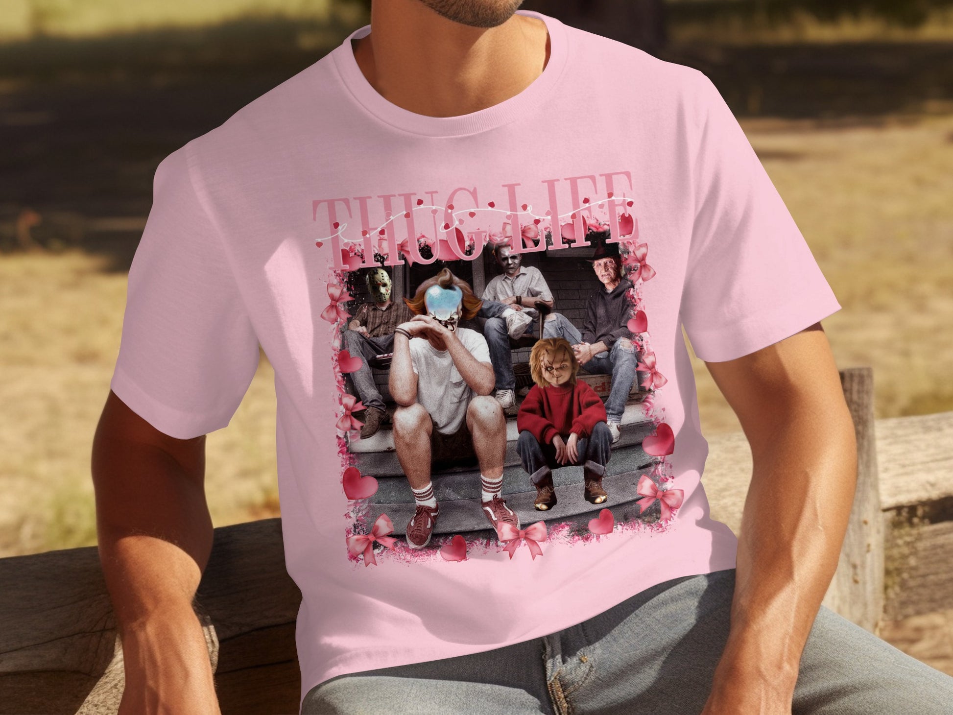 Thug Life Design T-Shirt with Iconic Characters