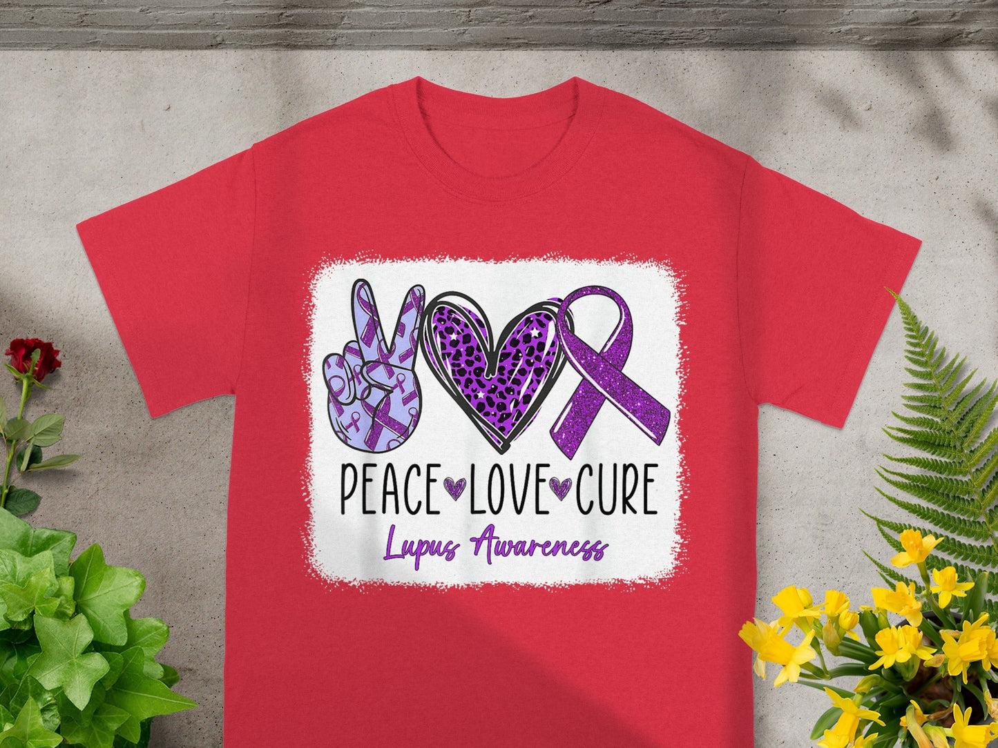 Peace Love Cure Lupus Awareness T-shirt Design Product
