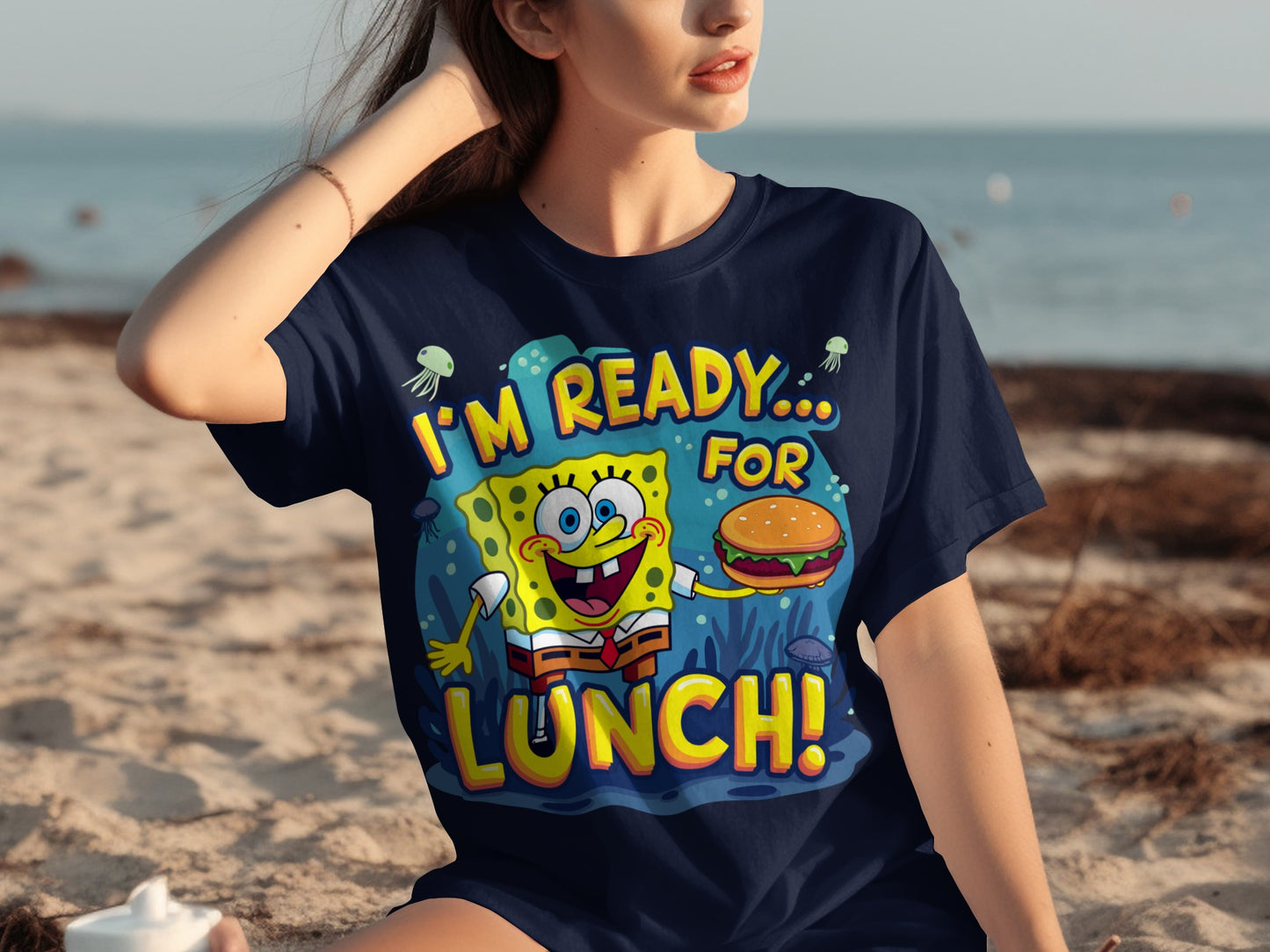 I'm Ready for Lunch Spongebob Graphic Tee Shirt
