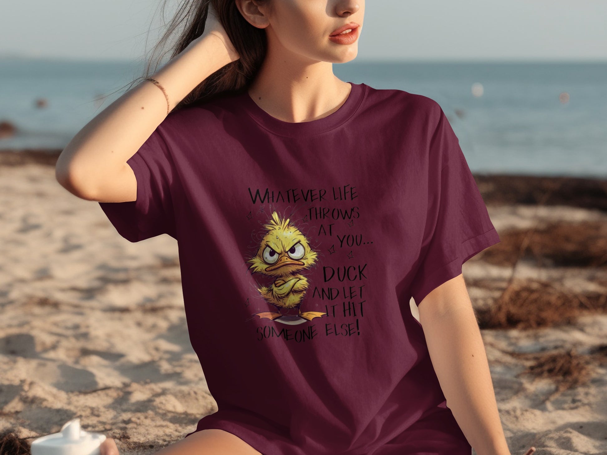 Whatever Life Throws at You Duck and Let It Hit Quote Shirt