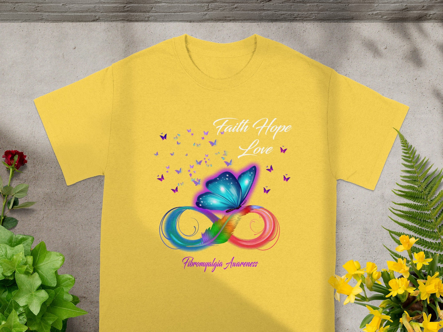 Faith Hope Love Fibromyalgia Awareness T-shirt