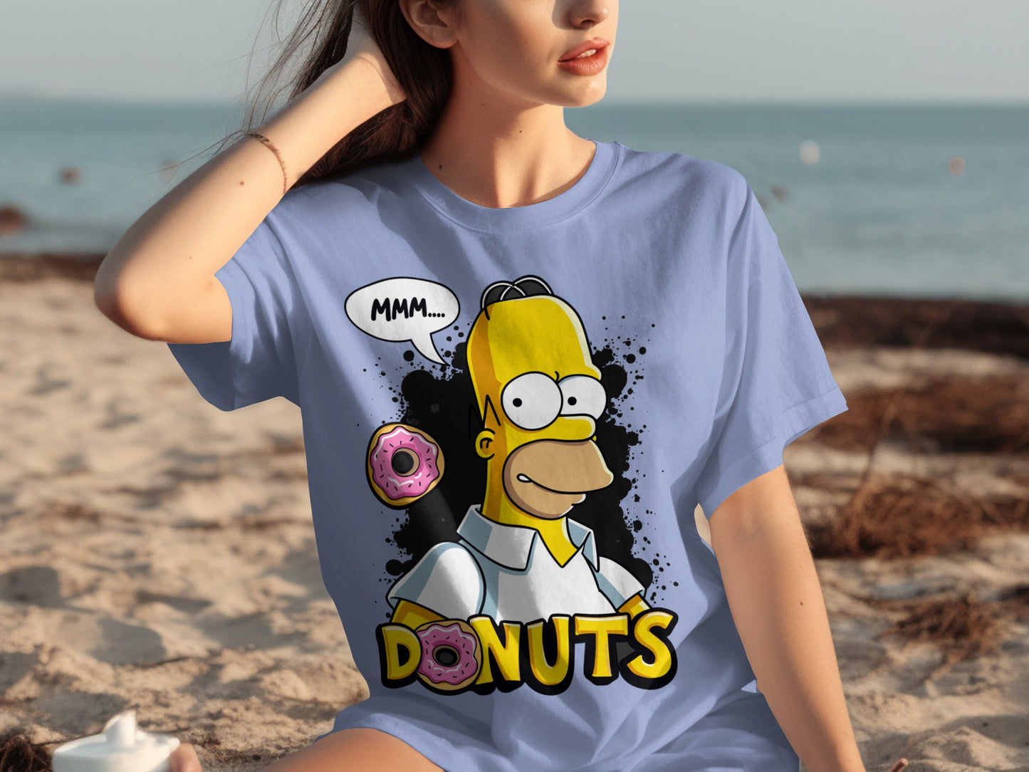 Homer Simpson 'Mmm...Donuts' Graphic T-Shirt