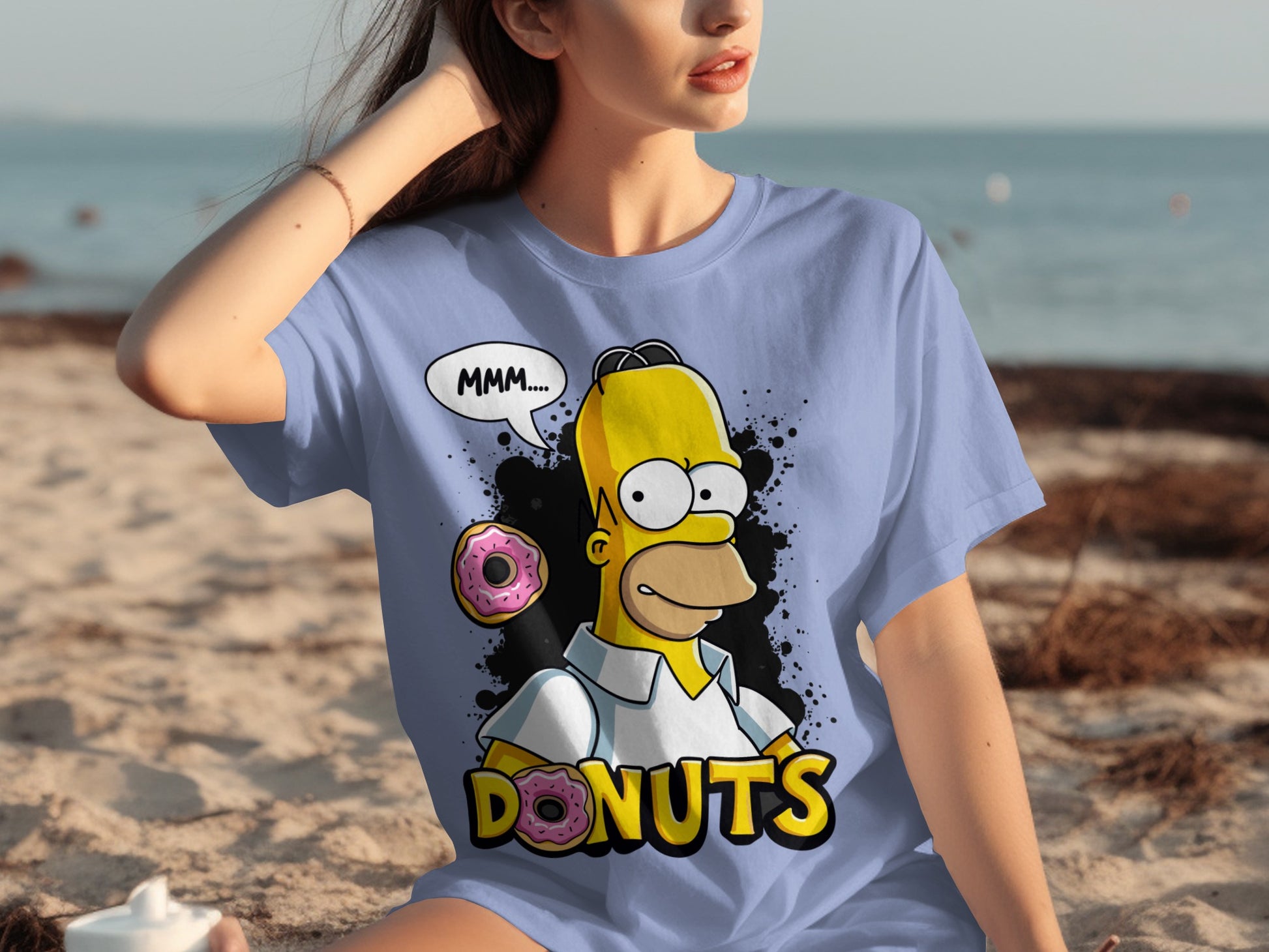 Homer Simpson 'Mmm...Donuts' Graphic T-Shirt