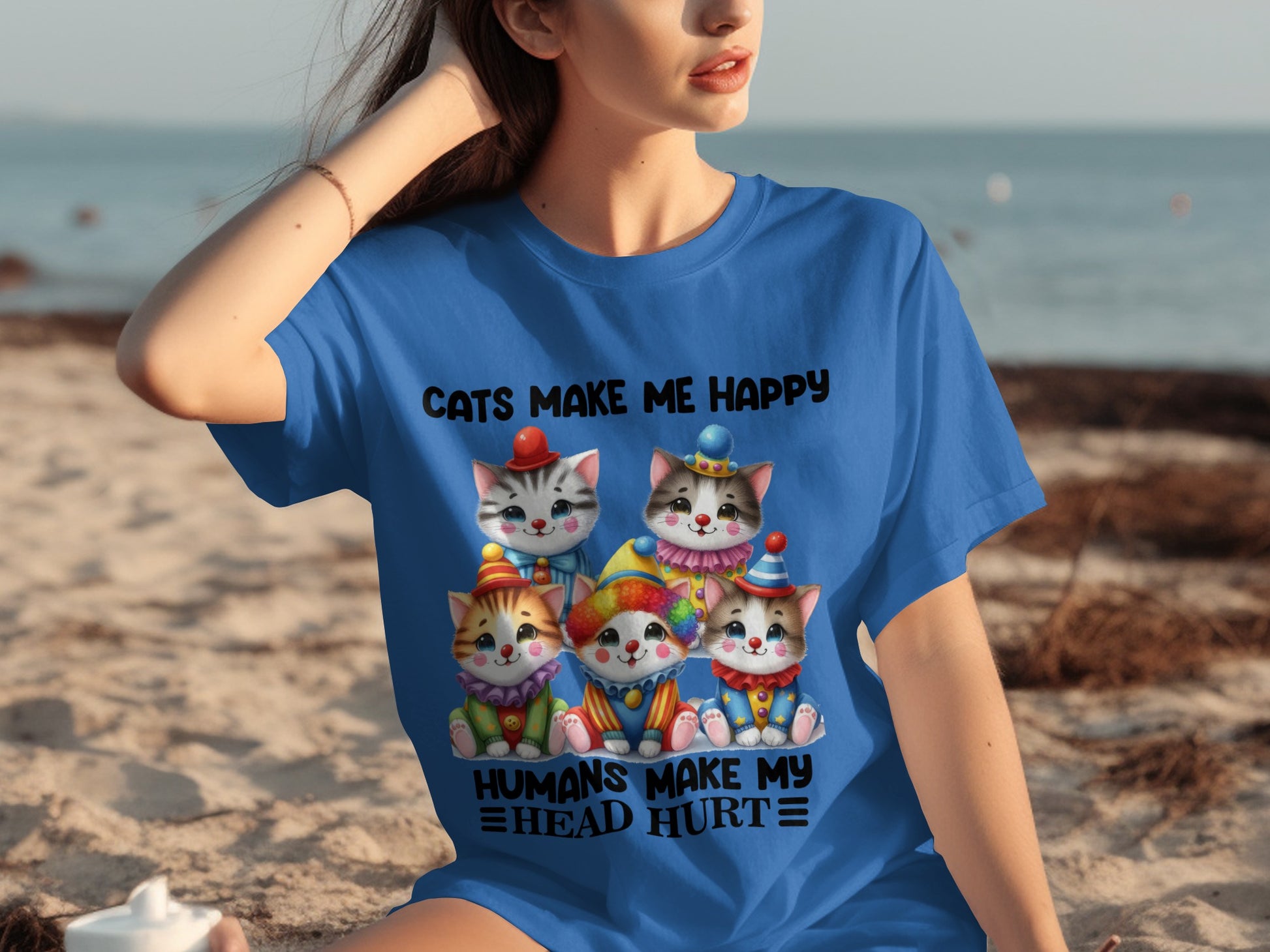 Cats Make Me Happy Humans Make My Head Hurt T-shirt