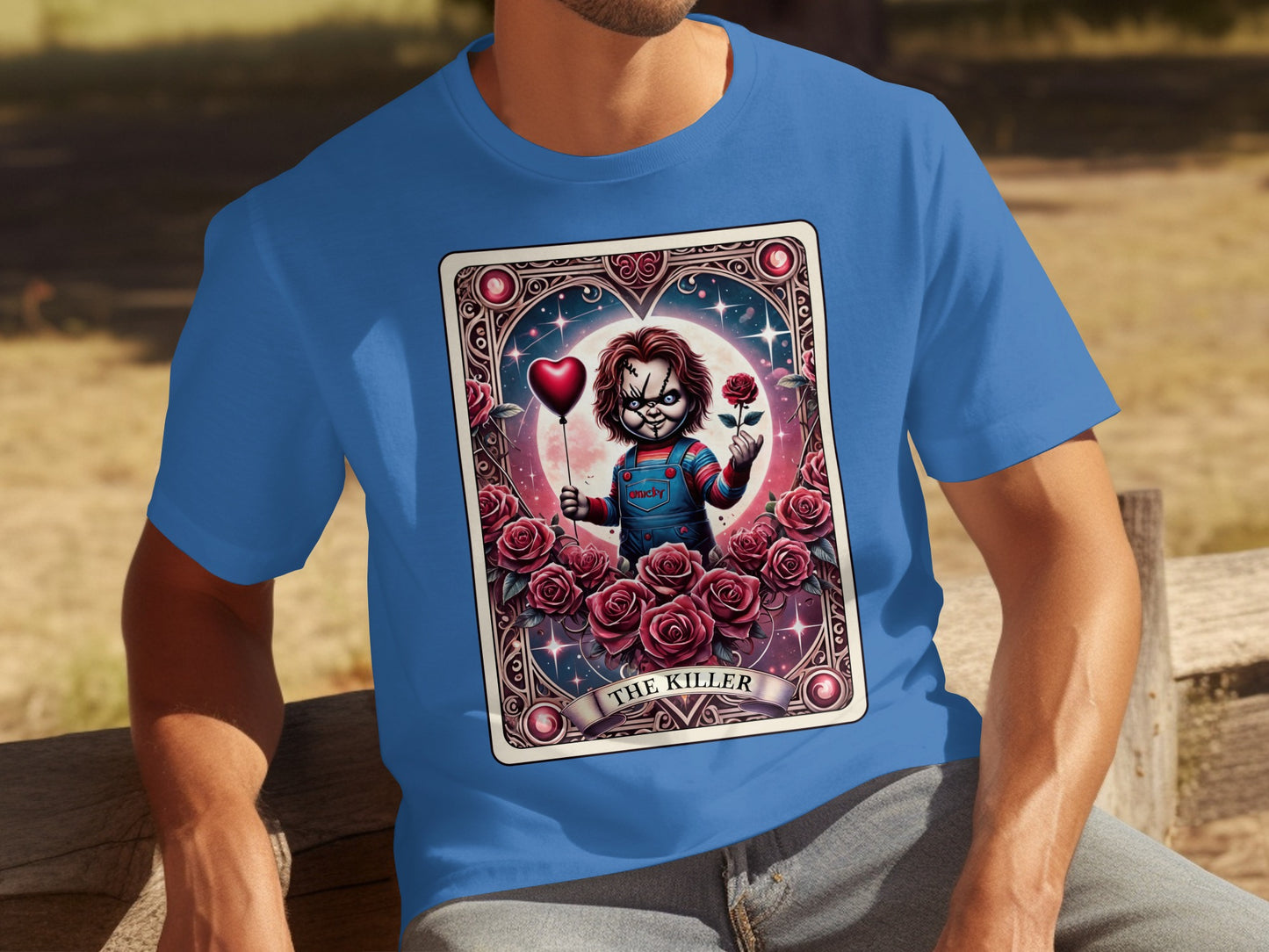 Chucky The Killer Playing Card Art Graphic T-Shirt