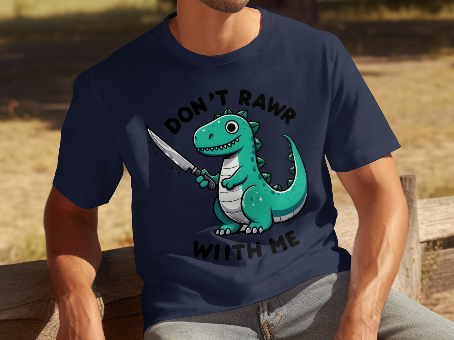 Don't Rawr With Me Dinosaur Graphic T-Shirt