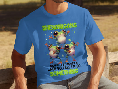 Shenanigans Fun Frog Design Adult T-shirt