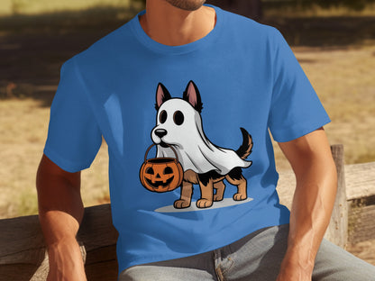 Cute Halloween Dog Ghost Costume Graphic T-Shirt