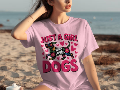 Just A Girl Who Loves Dogs Graphic T-shirt