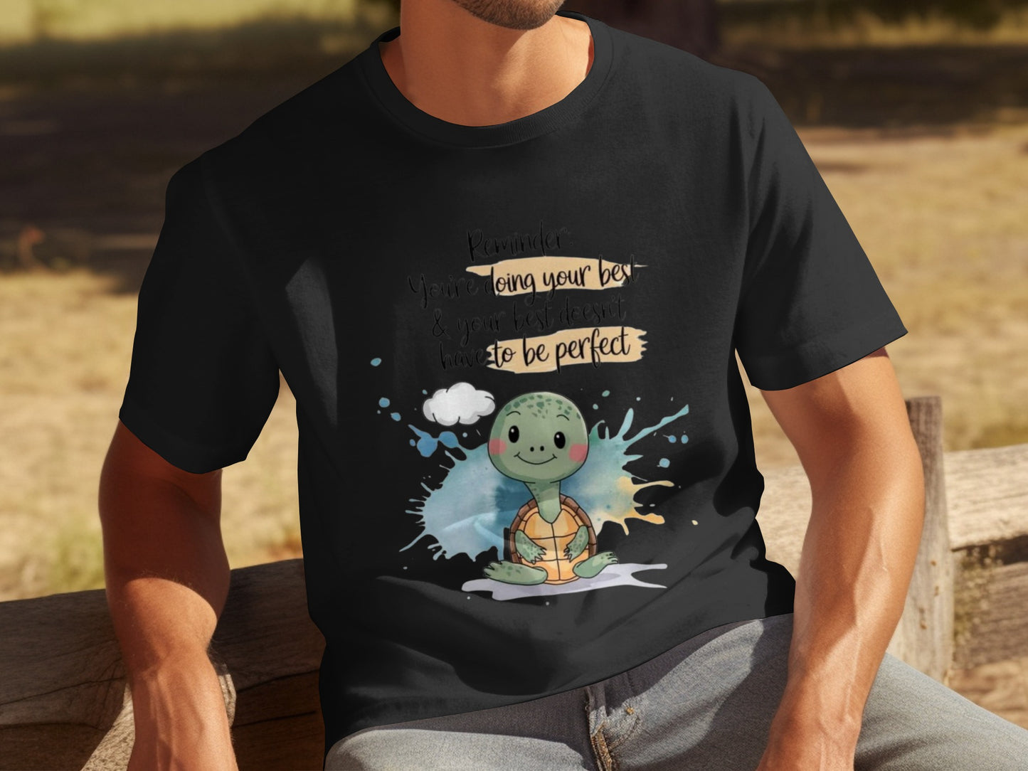 Reminder Doing Your Best Turtle Graphic T-Shirt