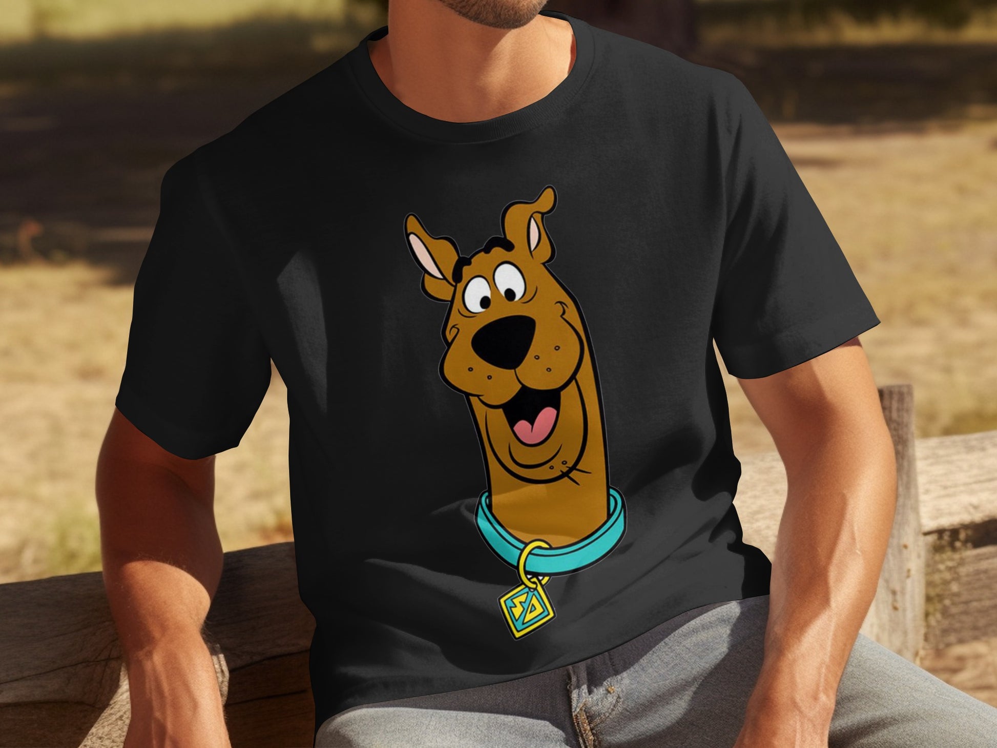 Scooby Doo Graphic Print Black T-shirt
