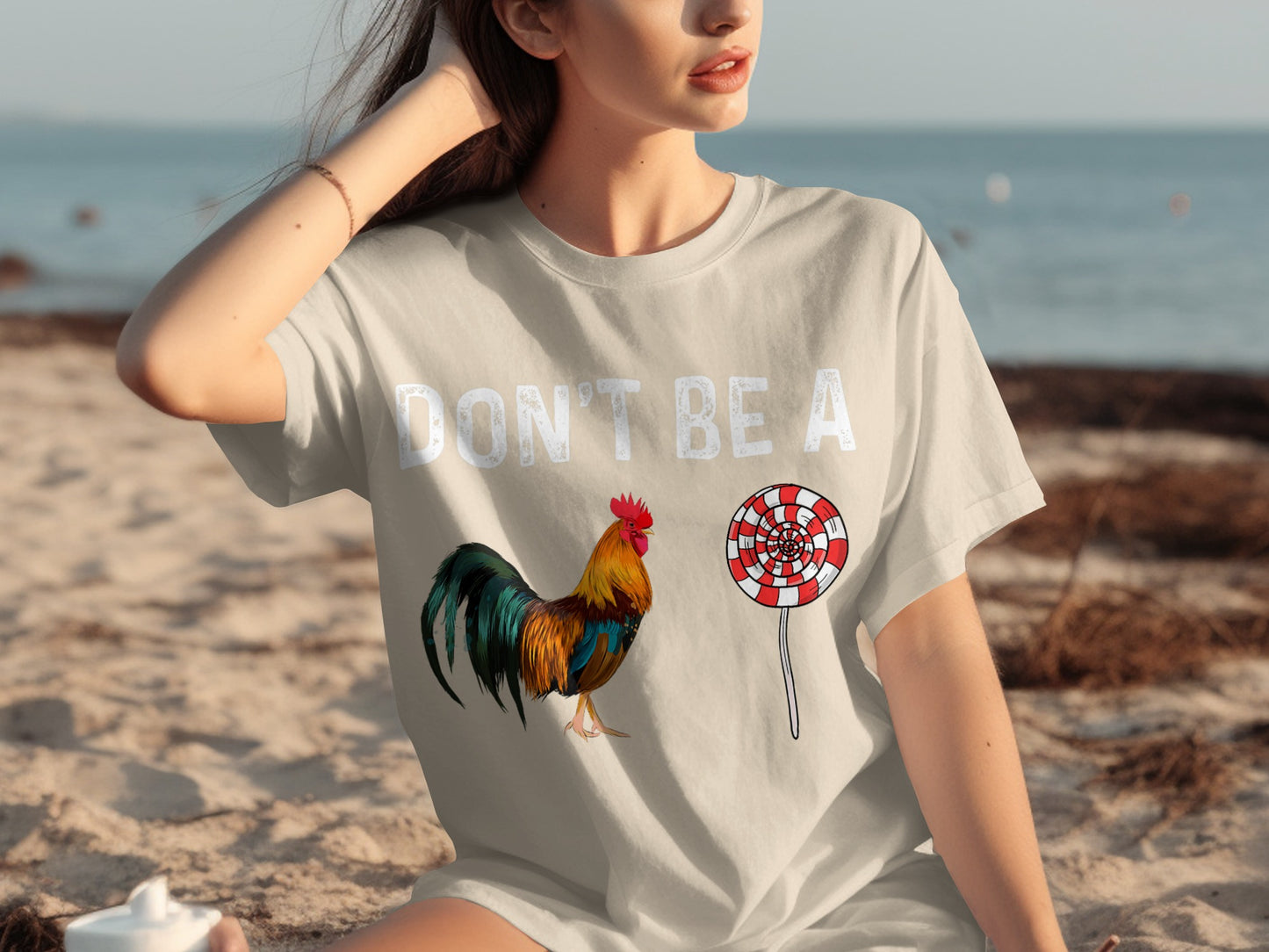 Don't Be A Rooster and Lollipop Graphic Tee