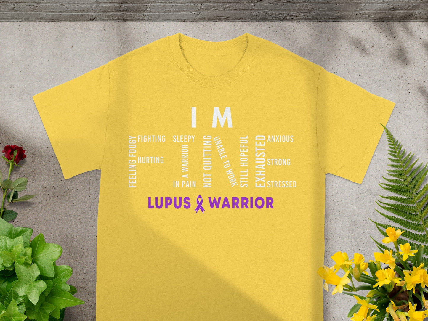 I Am Lupus Warrior Yellow Awareness T-shirt