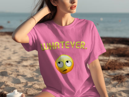 Whatever Emoji Graphic Tee for Casual Wear