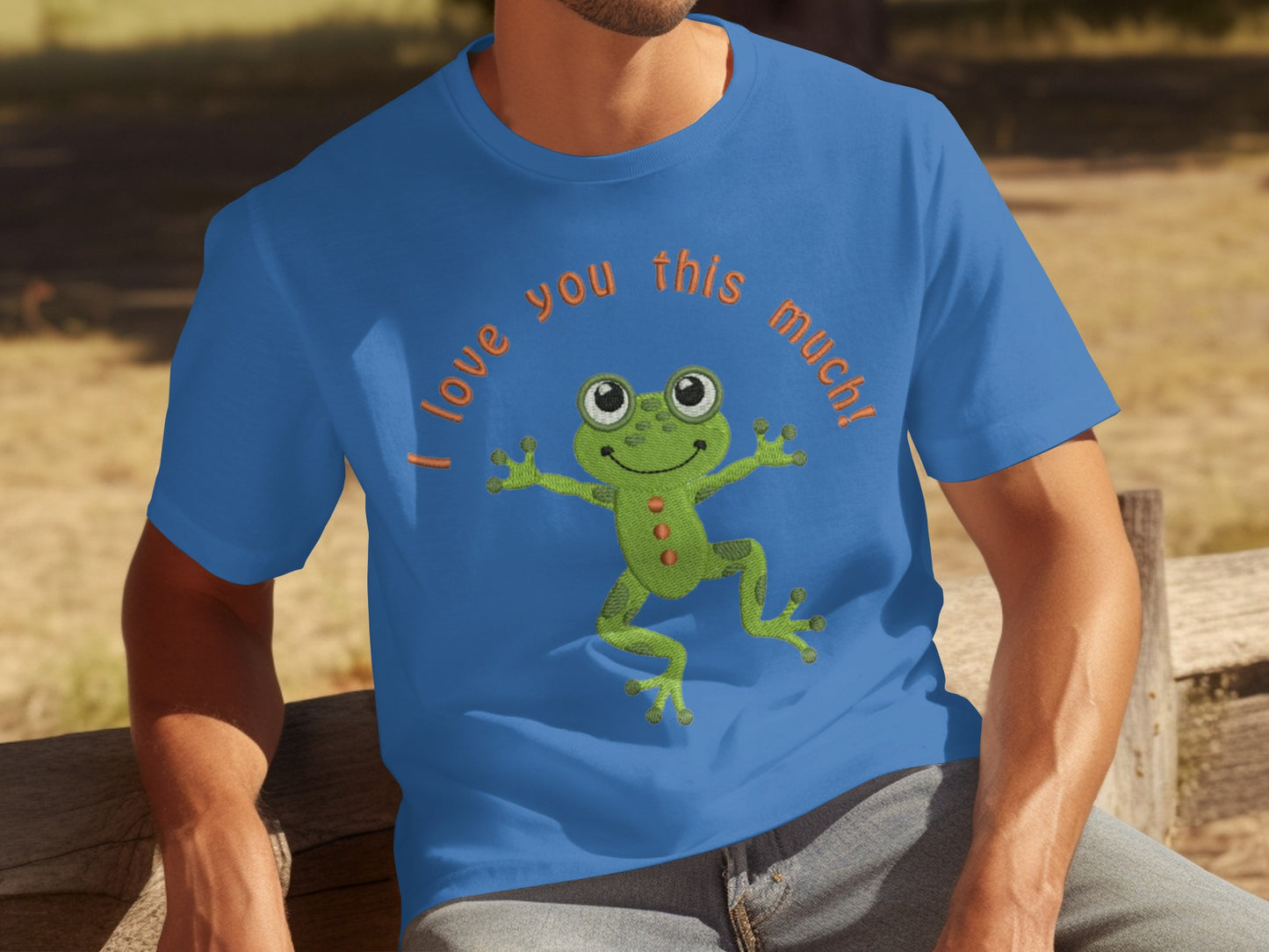 I Love You This Much Frog Graphic Design T-Shirt