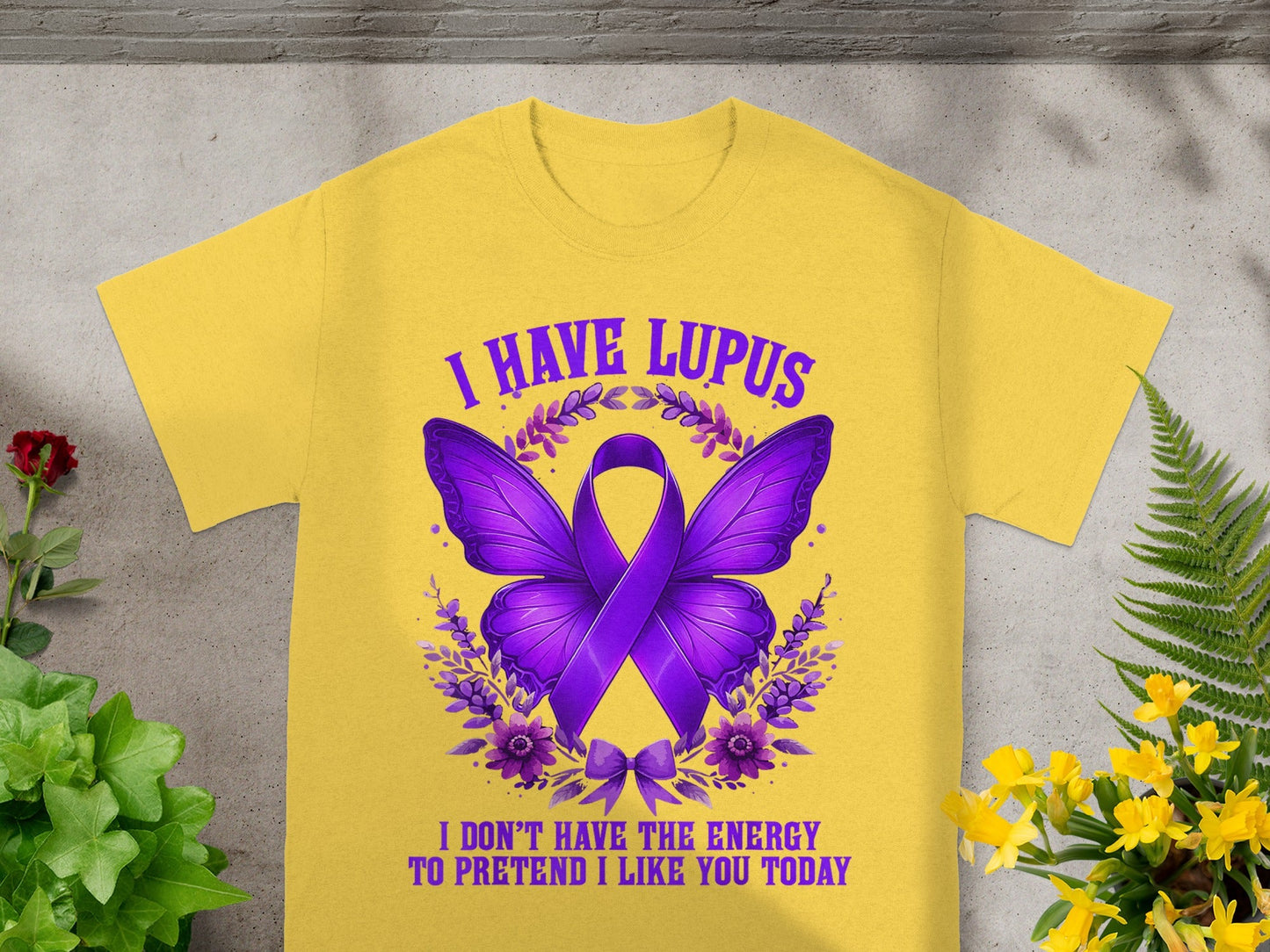 I Have Lupus Butterfly Ribbon Awareness Shirt