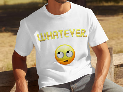 Funny Whatever Emoji Design T-Shirt