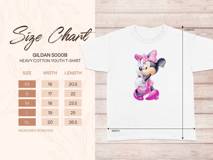 Minnie Mouse Guitar Youth T-Shirt Gildan 5000B product type