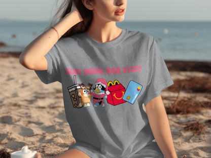 Busy Doing Mom Stuff Cute Cartoon Graphic Shirt