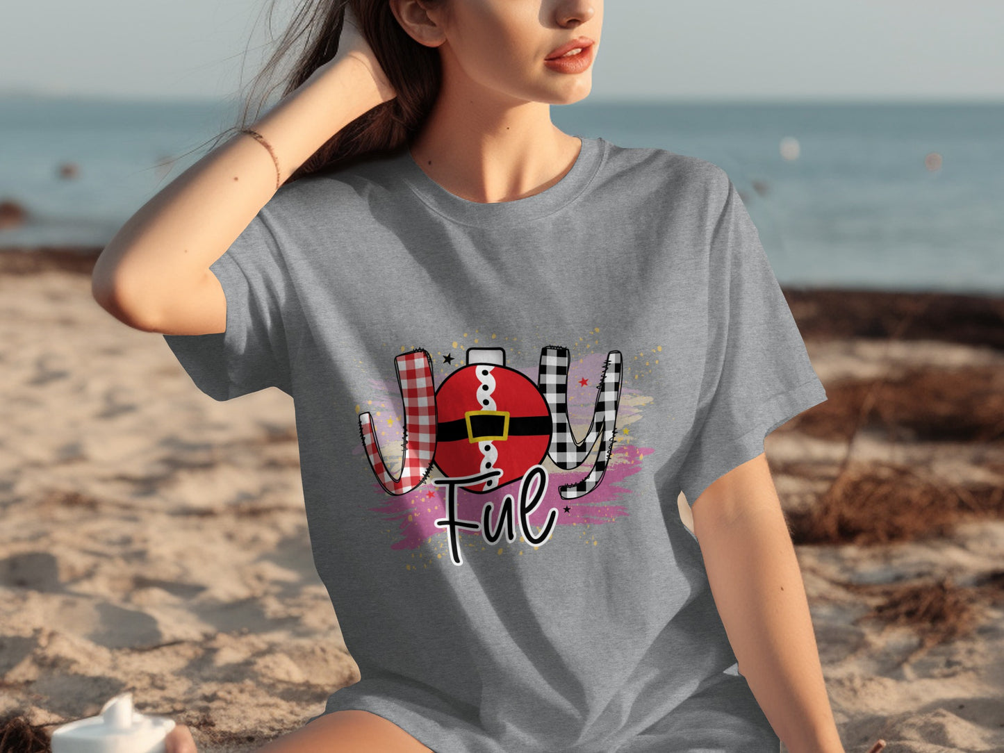 Joy Fue Graphic Beach Casual T-shirt