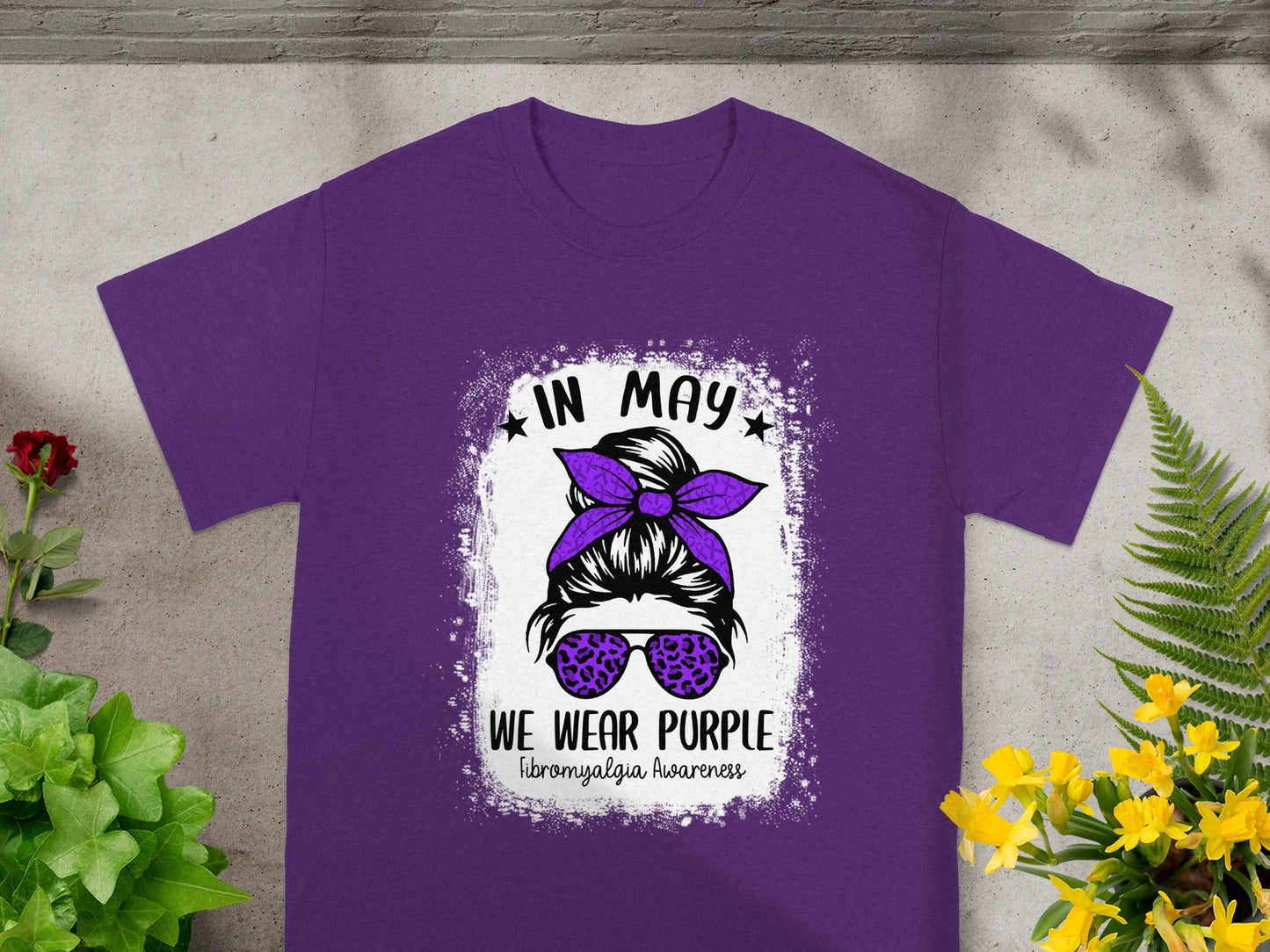 In May We Wear Purple Fibromyalgia Awareness Shirt
