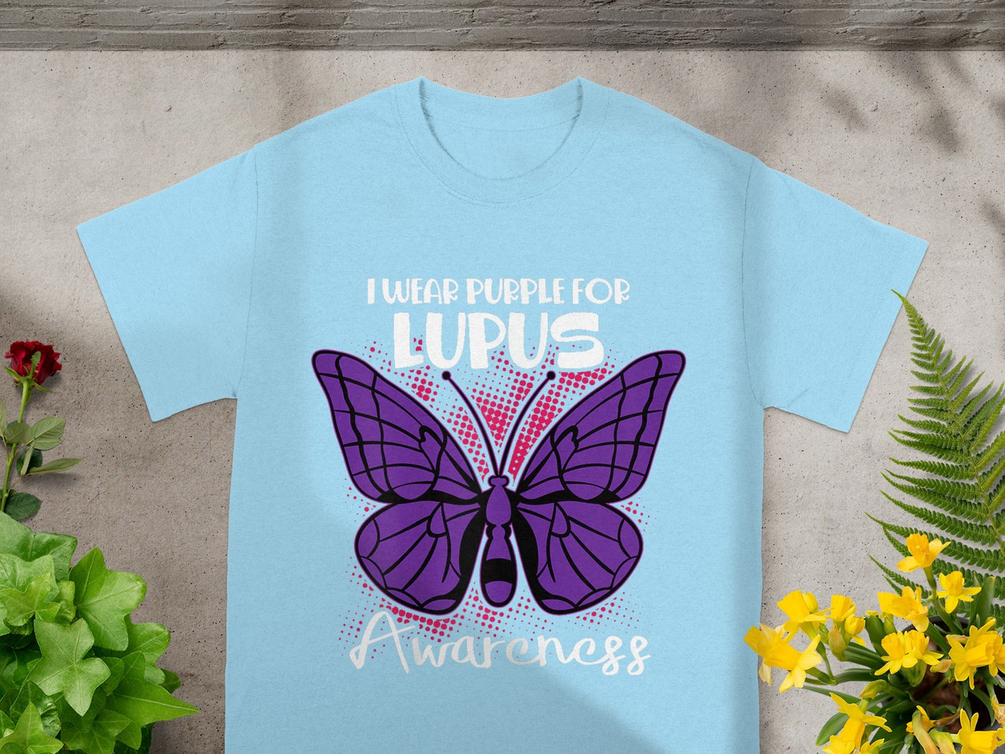 I Wear Purple for Lupus Awareness Butterfly Shirt