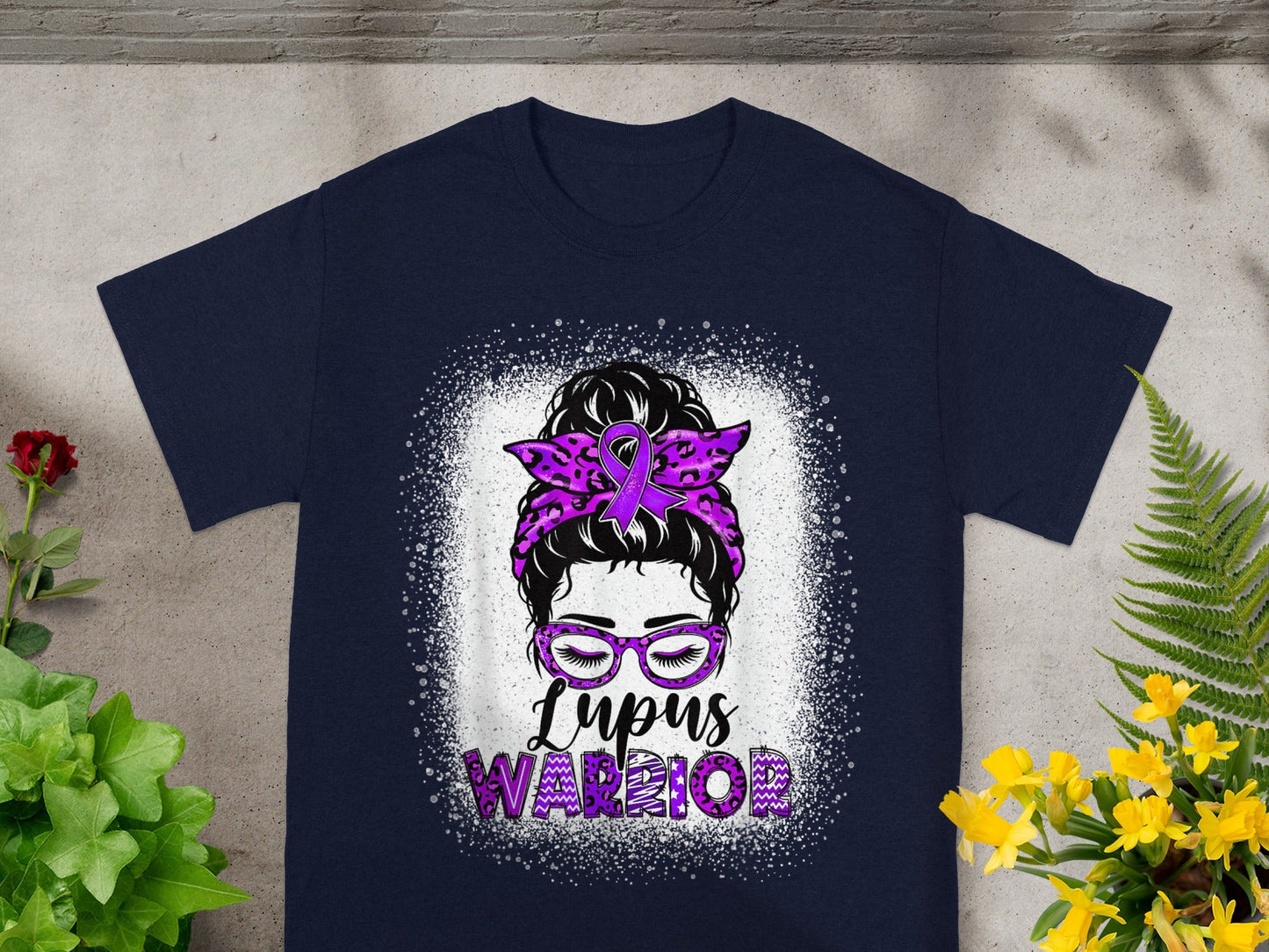 Lupus Warrior T-Shirt with Stylish Purple Glasses Design