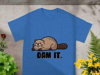 Funny Beaver DAM IT Graphic T-Shirt for Humor Lovers