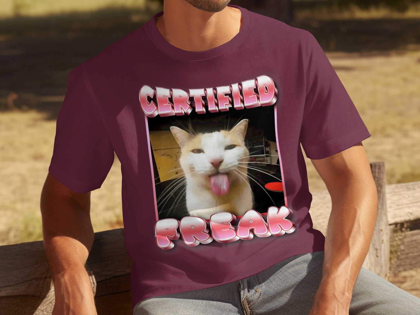 Certified Freak Graphic T-Shirt with Funny Cat Design