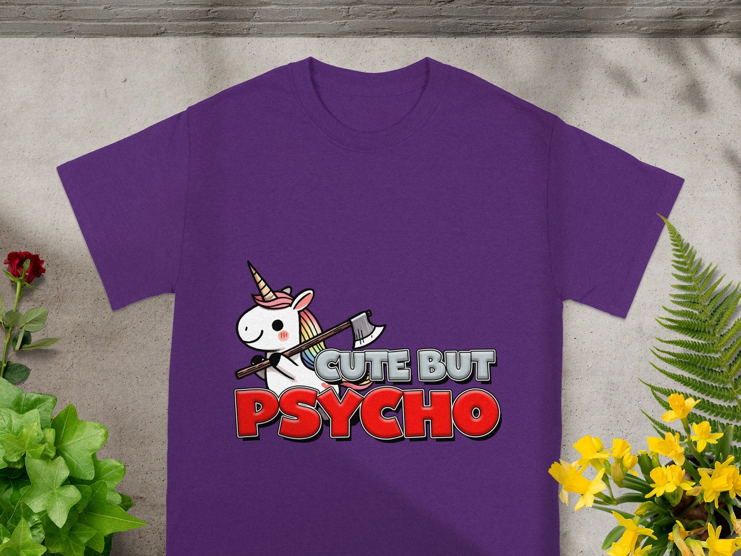Cute But Psycho Unicorn Graphic Tee