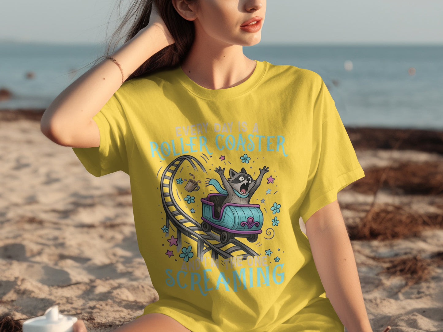 Every Day Is A Roller Coaster Screaming T-shirt