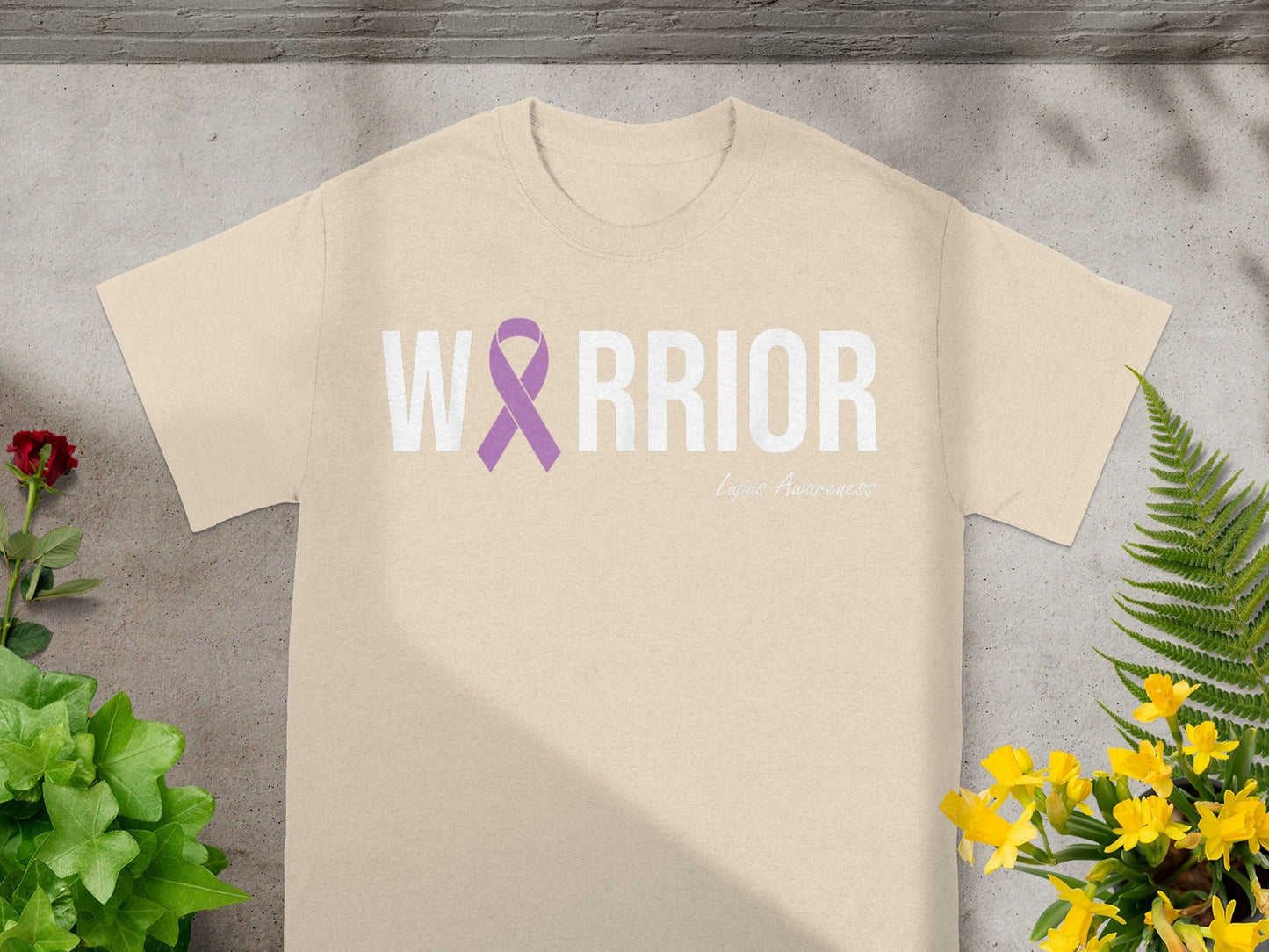 Warrior Lupus Awareness Purple Ribbon T-Shirt
