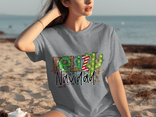 Feliz Navidad Cactus Themed Christmas Shirt
