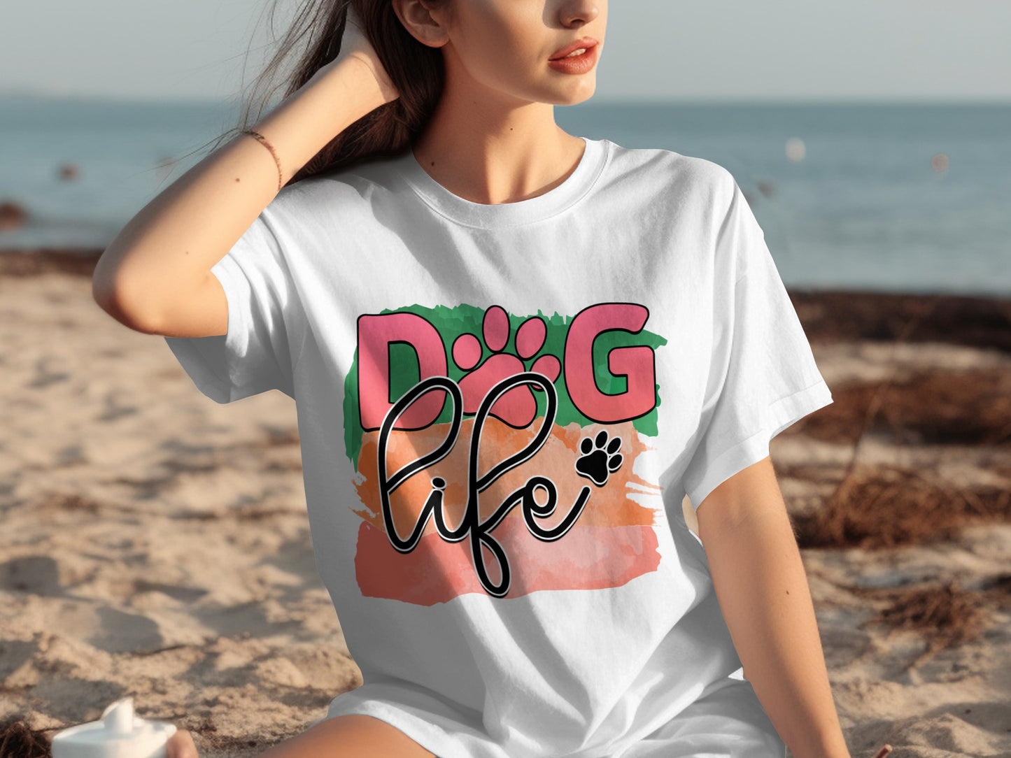 Dog Life Graphic Design Casual Unisex T-Shirt