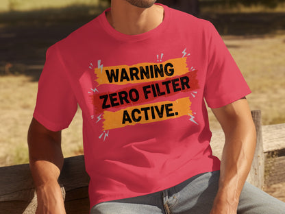 Warning Zero Filter Active Bold Graphic Tee