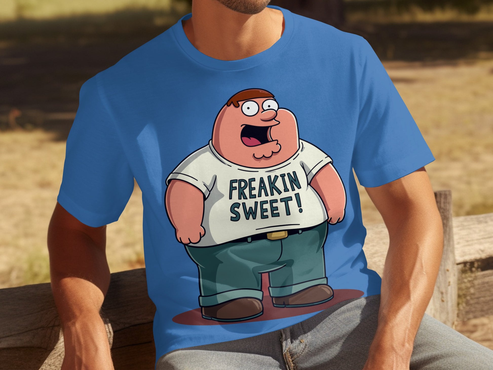 Freakin Sweet Cartoon Character Graphic T-shirt